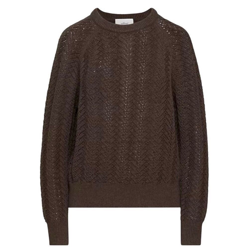 Aritzia Wilfred Arbor Merino Wool Sweater Womens Small Rich Mocha Brown - Picture 5 of 12